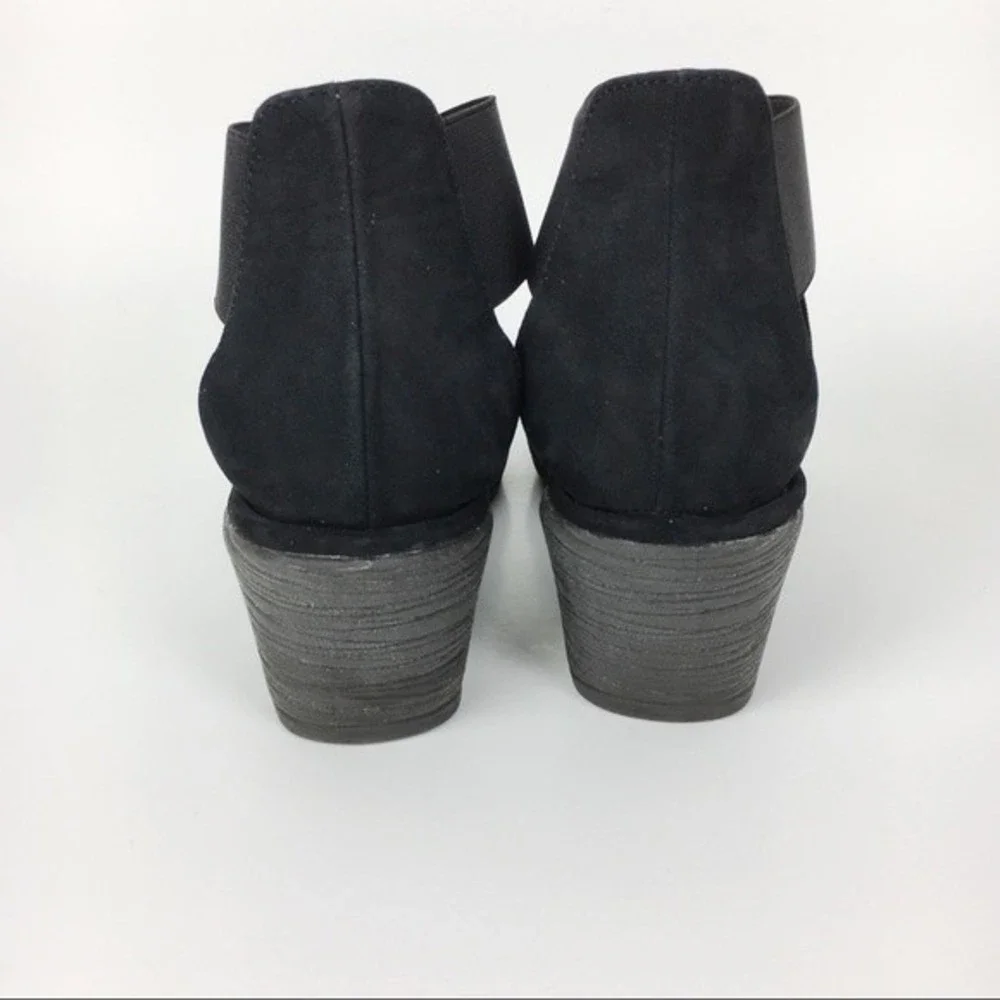The‎ Flexx Womens Size 6.5 Happy Daze Black Elastic Platform Wedge Sandals Shoes